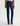 Person wearing blue jeans on a white background