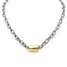 Allure Gold Barrel Mixed Metal Statement Necklace By Erin Gray - Time Out Clothing