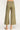 Green cropped wide-leg pants on a white background