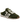 An olive green suede and mesh low-top sneaker with white laces, a white side stripe containing the number '70', and a brown gum outsole, shown against a plain white background.