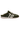 A side view of a velvet green backless shoe with white lettering that reads “70”