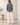 Back view of Bella Dahl Seamed Button Down Shirt showing mixed stripe direction, back yoke and longer curved hem