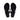 Pair of black sandals on a white background
