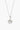 A silver necklace with a delicate box chain and a pendant shaped like a stylized horse bit or ring, shown against a plain white background.