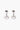 a pair of silver horsebit earrings with a labradorite stone on a white background.