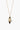 A gold necklace with a  an embellished hypersthene fish, shiva shell heart, and clear quartz inlaid with amethyst on a white background