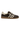 A single low-top sneaker shown in profile against a plain white background. The shoe features a dark brown snakeskin patterned upper, cream-colored side stripes and heel tab, white laces, and a brown gum sole.