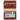 A brown tooled leather wallet with a beige band across the center, featuring multiple zippered compartments, card slots, and a colorful insert with leopard print and light blue fabric.