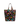 A black tote bag with colorful heart and flame motifs, featuring dual shoulder straps and a small gold-tone brand plaque on the front.