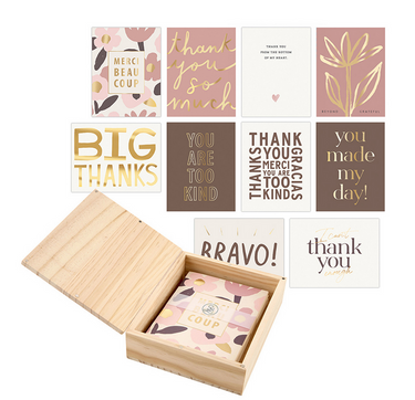 Thank You Card Set & Wood Box - Time Out Clothing