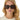 Woman wearing tortoiseshell sunglasses with a neutral background