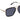 Sunglasses with gold frame and dark lenses on a white background