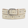 Divera Off White Studded Leather Belt by Amsterdam Heritage - Time Out Clothing