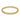 A gold beaded bracelet made of polished metallic round beads, in two different sizes, arranged in a circular shape on a plain white background.