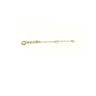 Gold chain extender on a white background
