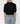 Fendy Shortsleeve Mock Metallic Sweater