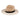 Beige straw hat with a black band on a white background