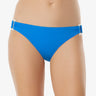 Blue bikini bottom on a white background