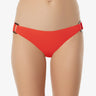 Red bikini bottom on a white background