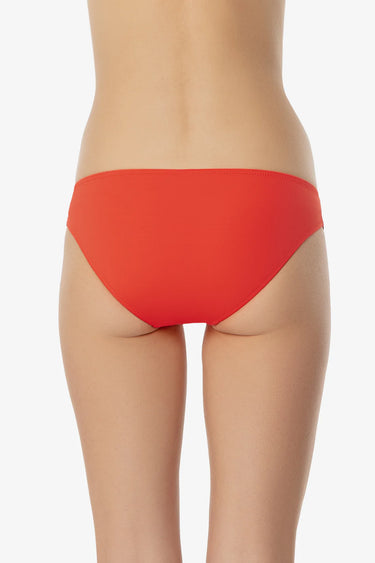 Red bikini bottom on a white background