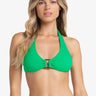 Chevron Texture Tortoise Halter Swim Top - Time Out Clothing