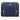 A medium navy bandana printed zipper pouch