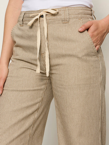Lily Stripe Cropped Pant - Time Out Clothing
