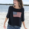 Flag Half Sleeve Top - Time Out Clothing