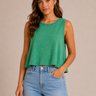 Ambria Cotton Tank Top in Shamrock by Velvet - Time Out Clothing