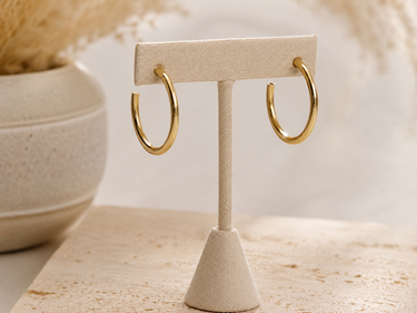 Paris 27mm 14K Gold filled Post Hoop Earring by Erin Gray