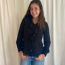 Ruffle Front Black Shirt by Bella Dahl - Time Out Clothing