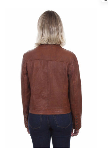 Soft Leather Jacket in Cognac by Scully