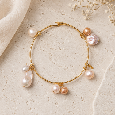 Crown Pearl Bangle
