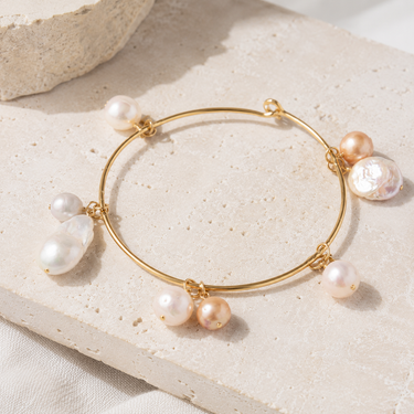 Crown Pearl Bangle