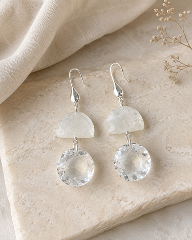 Moonstone Double Drop Earrings