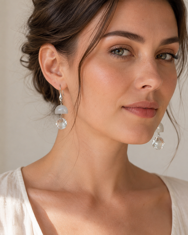 Moonstone Double Drop Earrings