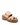 Light pink sandal with a gold buckle on a white background