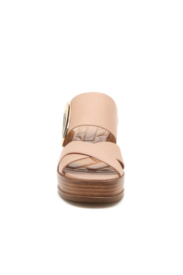 Light pink  sandal on a white background