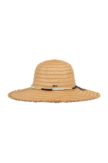 A natural straw wide  brim hat