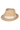 Beige straw hat with a white band on a white background