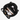 The interior of the black leather tote with side pockets, a center zipper pouch and two side compartments 