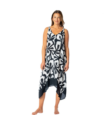 Maggie Floral Outline Scarf Dress by Jantzen - Time Out Clothing