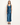 Ivana Petrol satin column dress, front view with scoop neck, sleeveless silhouette and diagonal seam