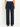 a model facing backwards wearing navy wide leg pants and a white tee on a white background.