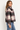Parker Charcoal Combo plaid bomber jacket, side view showing pocket and hip-length silhouette