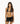 A woman wearing a black bikini under sheer lace shorts on a white background.