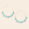 silver hoops with turquoise stones