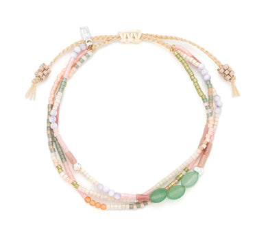 A semi precious stone necklace & bracelet