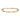 Multicolored beaded bracelet on a gold chain against a white background