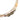 Beaded necklace with various colored beads on a white background
